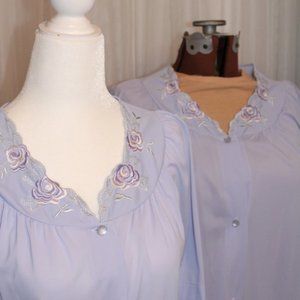 Vintage Lavender Shadowline 3 piece pajamas